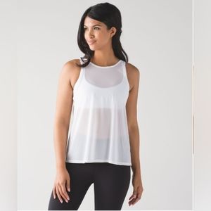 Lululemon Get Low Scoop Tank White Size 8 Like New